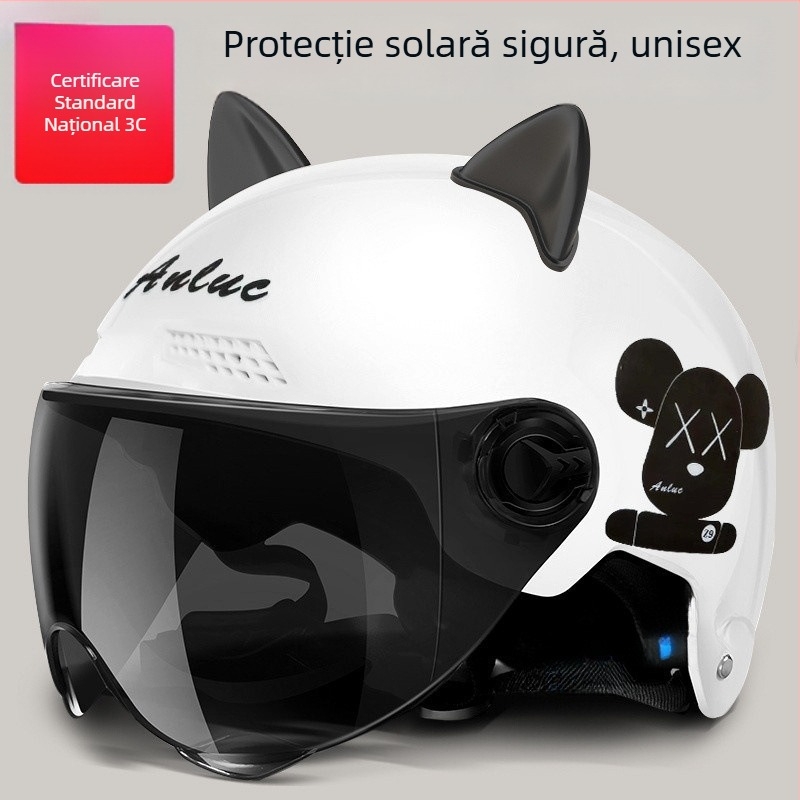 Cască pentru vehicul electric, PP polipropilenă, cască tip semi, universală, vară, călătorii (Polypropylene PP; Cască semi; Universală; Vară; TCO99)