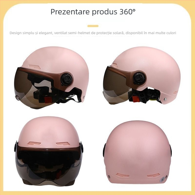 Cască pentru vehicul electric, PP polipropilenă, cască tip semi, universală, vară, călătorii (Polypropylene PP; Cască semi; Universală; Vară; TCO99)