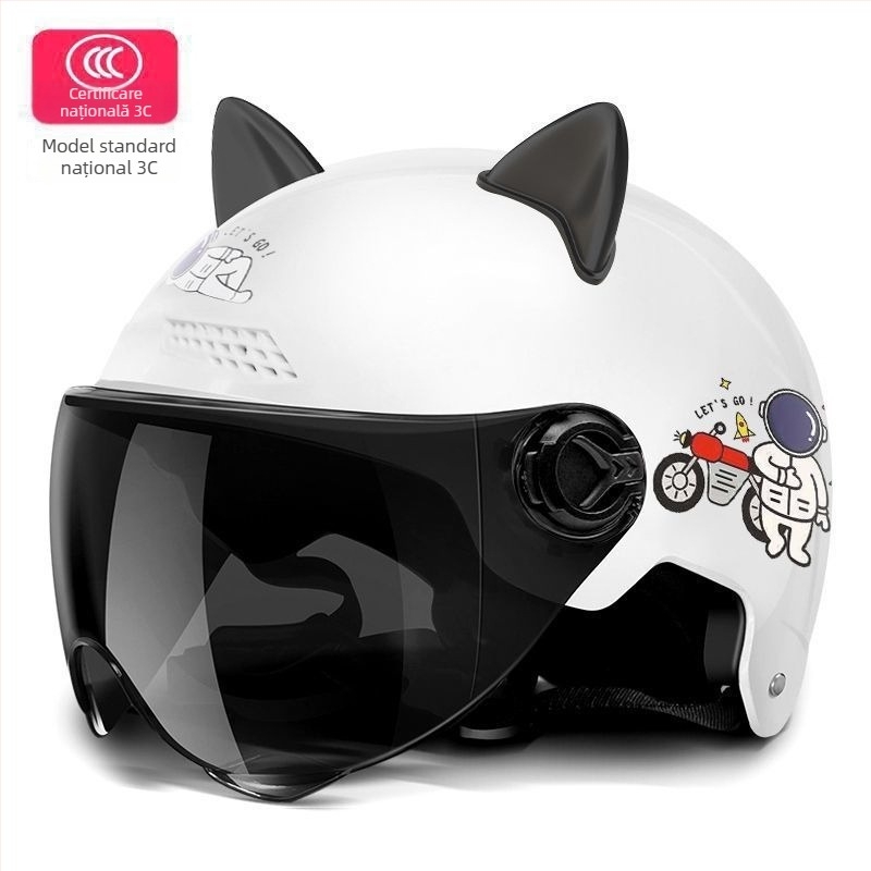 Cască pentru vehicul electric, PP polipropilenă, cască tip semi, universală, vară, călătorii (Polypropylene PP; Cască semi; Universală; Vară; TCO99)