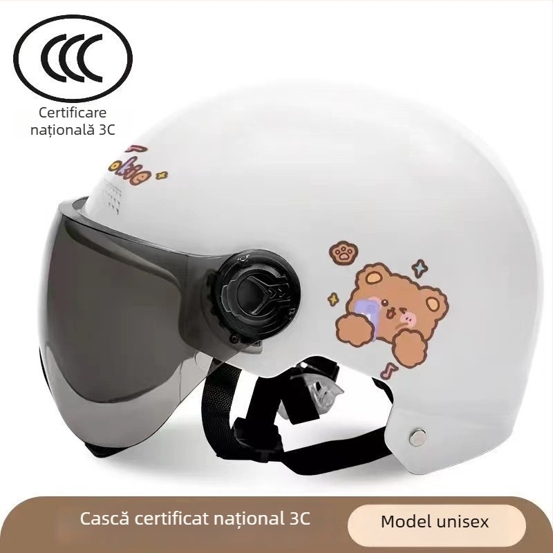 Cască pentru vehicul electric, PP polipropilenă, cască tip semi, universală, vară, călătorii (Polypropylene PP; Cască semi; Universală; Vară; TCO99)