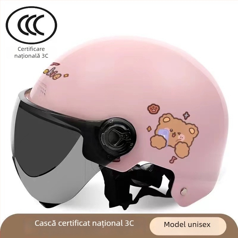 Cască pentru vehicul electric, PP polipropilenă, cască tip semi, universală, vară, călătorii (Polypropylene PP; Cască semi; Universală; Vară; TCO99)