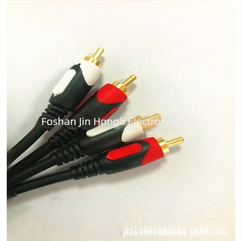 Jin Hongli AV-4815 cablu audio RCA, miez de cupru, construcție turnată prin injecție, pentru televizor
