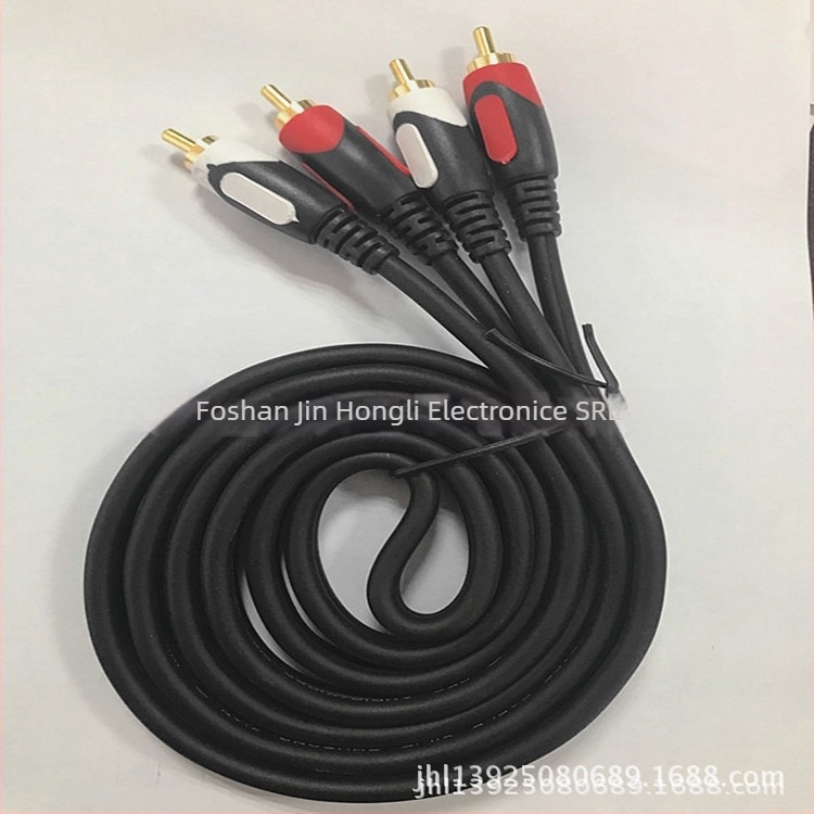 Jin Hongli AV-4815 cablu audio RCA, miez de cupru, construcție turnată prin injecție, pentru televizor