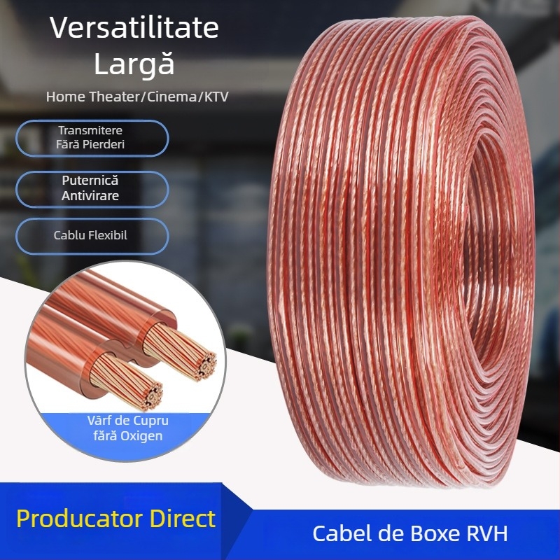 Cablu audio din cupru fără oxigen, tip 300/400/500, înveliș PVC, pentru audio/video și sisteme de amplificare scenă