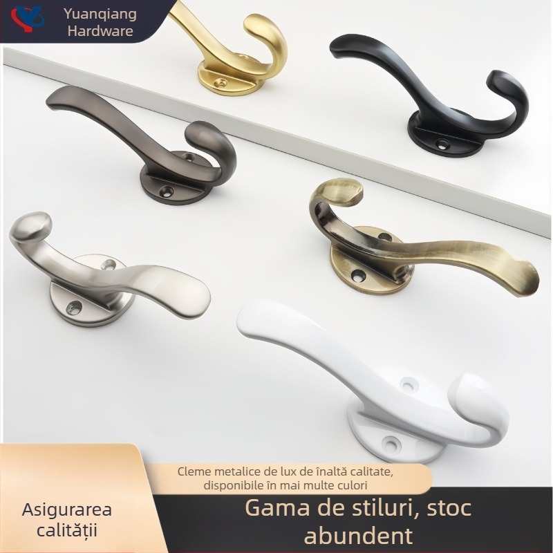 Cuier de perete din aliaj de aluminiu, cu gaură – HK027, stil lux ușor