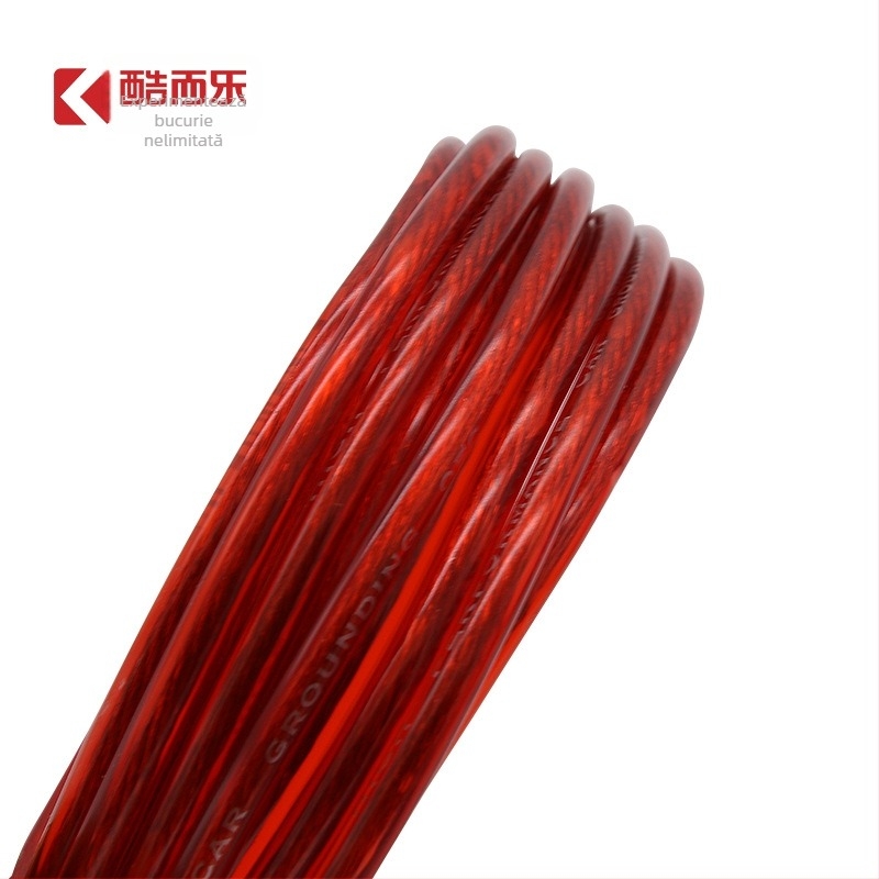 KUERL Cablu Subwoofer X9 pentru auto audio — Set de modificări, cablu 10 GA pentru amplificator, izolație PVC, pentru audio și video