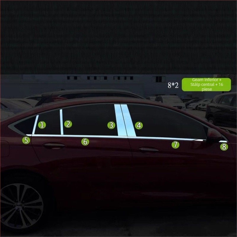 Bandă decorativă pentru geam Buick Regal – oțel inoxidabil, montaj, margine de ușă