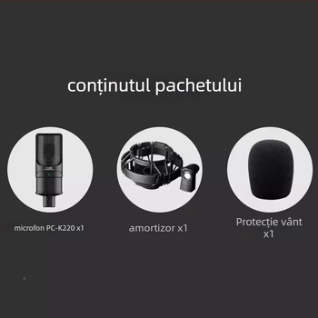 Takstar/Victory PC-K220 microfon condensator pentru transmisiuni live și karaoke pe calculator, model PC-K220, lansare 2018