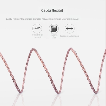 Cablu difuzor 7N OCC din cupru pentru Hi‑Fi, audio DIY, 1 m lungime