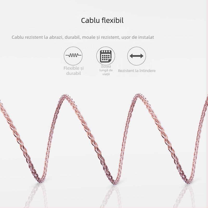 Cablu difuzor 7N OCC din cupru pentru Hi‑Fi, audio DIY, 1 m lungime