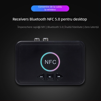 DLS D10 receptor audio Bluetooth cu interfețe 3,5 mm AUX, RCA și USB, Plug‑and‑Play, alimentare externă, Bluetooth 5.0, rază de 10 m