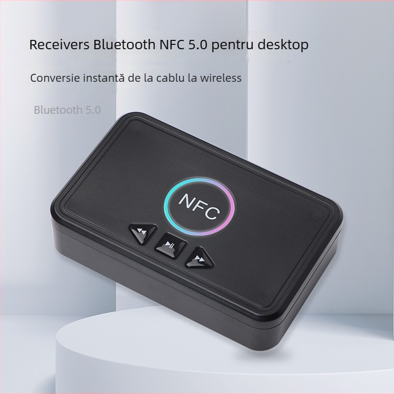 DLS D10 receptor audio Bluetooth cu interfețe 3,5 mm AUX, RCA și USB, Plug‑and‑Play, alimentare externă, Bluetooth 5.0, rază de 10 m