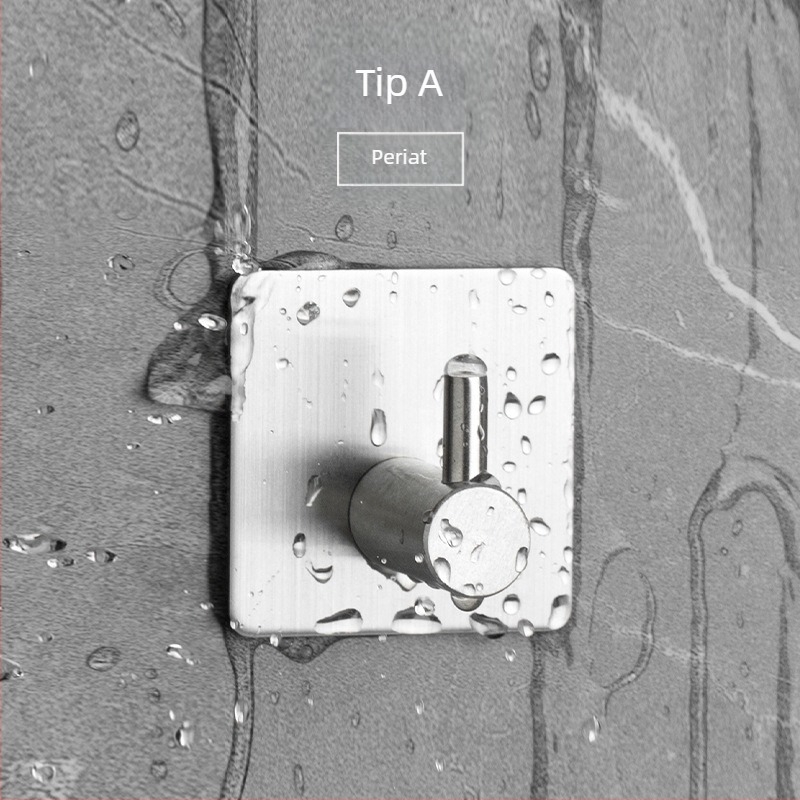 Concise-1 Cârlig din oțel inoxidabil 304 fără găuri pentru haine și depozitare în dulap — stil modern minimalist