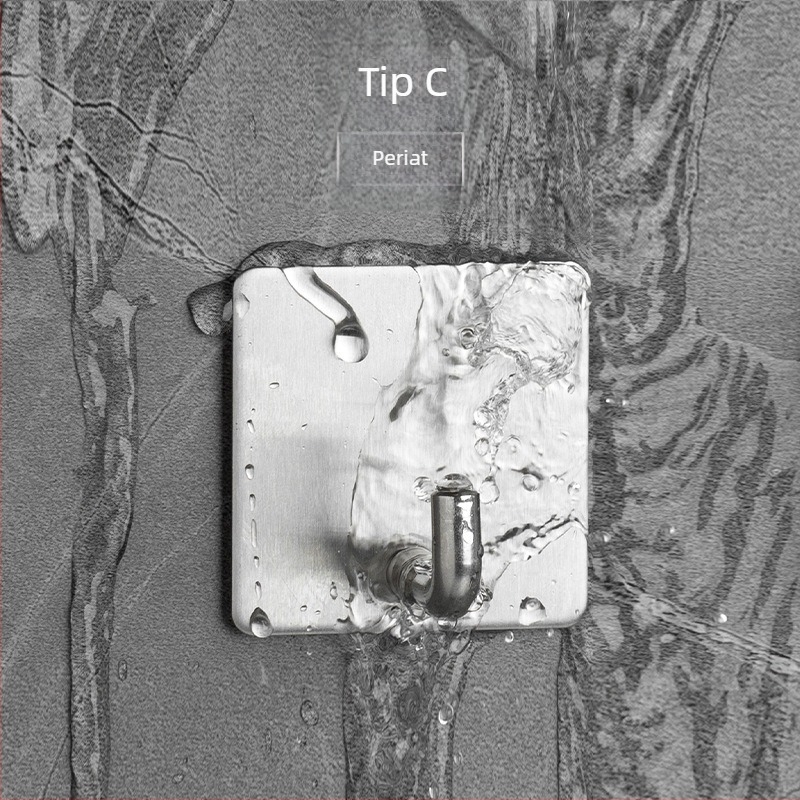 Concise-1 Cârlig din oțel inoxidabil 304 fără găuri pentru haine și depozitare în dulap — stil modern minimalist