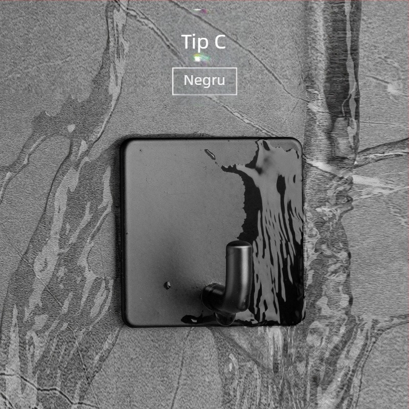 Concise-1 Cârlig din oțel inoxidabil 304 fără găuri pentru haine și depozitare în dulap — stil modern minimalist