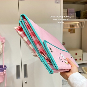 Sac de depozitare atârnat pe perete pentru lenjerie, organizator multifuncțional din țesătură nețesută, design tridimensional