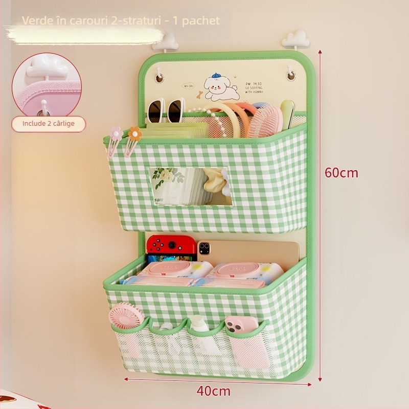 Sac de depozitare atârnat pe perete pentru lenjerie, organizator multifuncțional din țesătură nețesută, design tridimensional