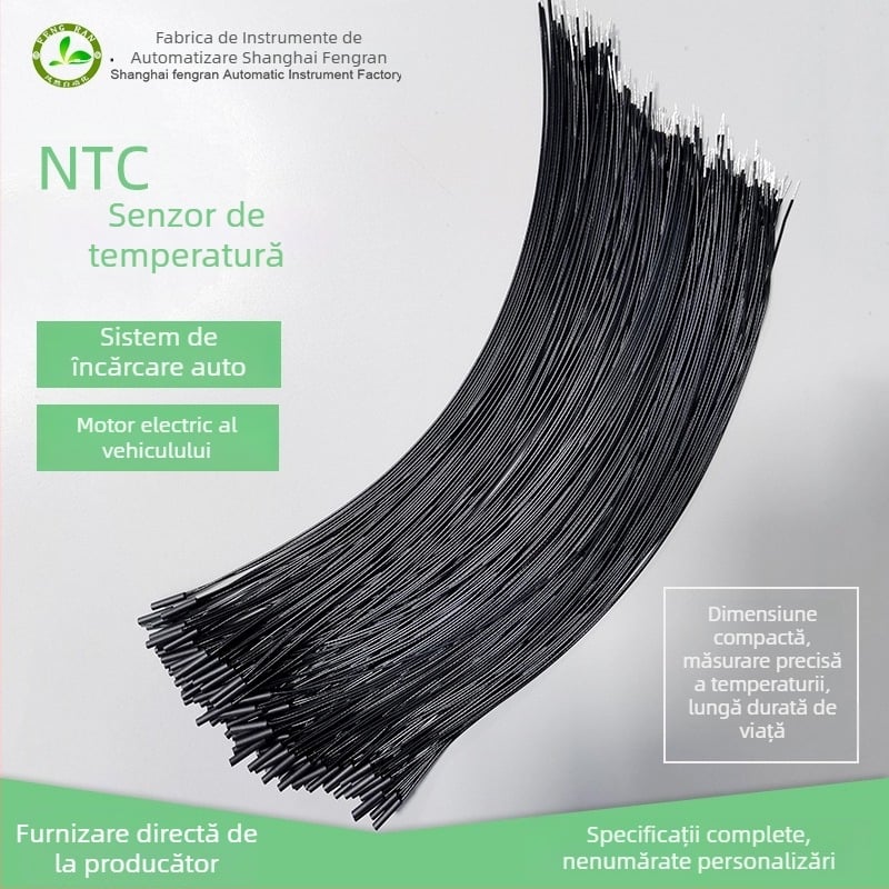 Senzor de temperatură cu termistor pentru motor în vehicule electrice, model Tr01-1, intervalul -40 la 200°C, precizie 1%, montaj prin imersie