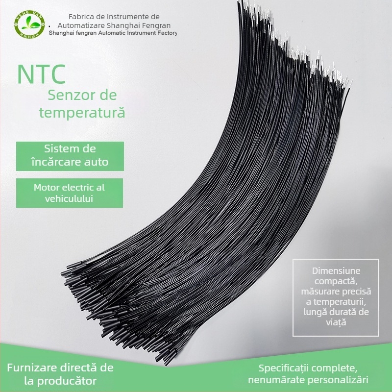 Senzor de temperatură cu termistor pentru motor în vehicule electrice, model Tr01-1, intervalul -40 la 200°C, precizie 1%, montaj prin imersie