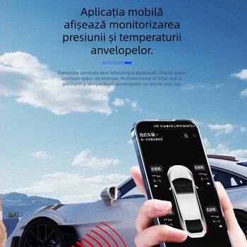 Monitor Bluetooth pentru presiunea pneurilor de motociclete și vehicule cu două până la patru roți, TPMS extern fără fir, compatibil cu smartphone-ul, personalizabil