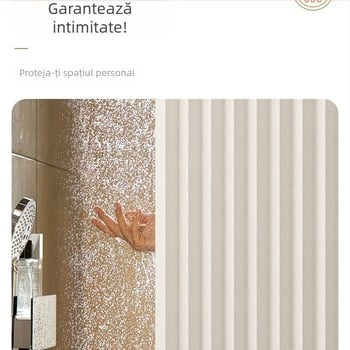 Draperie de baie pentru fereastră, fără găuri, din flanel, stil simplu și modern pentru intimitate (living/dormitor)