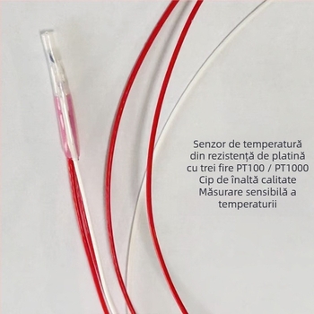 Senzor de temperatură PT100/PT1000, sigilat din plastic, montaj plug-in, pentru motoare, electronice auto