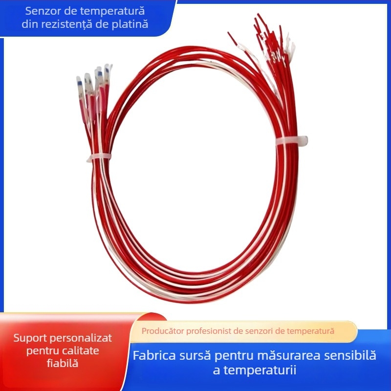 Senzor de temperatură PT100/PT1000, sigilat din plastic, montaj plug-in, pentru motoare, electronice auto