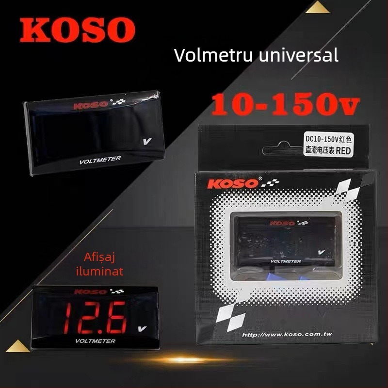 KOSO voltmetru pentru motocicletă off-road, intervalul 10–150V, impermeabil, accesoriu pentru motocicletă electrică