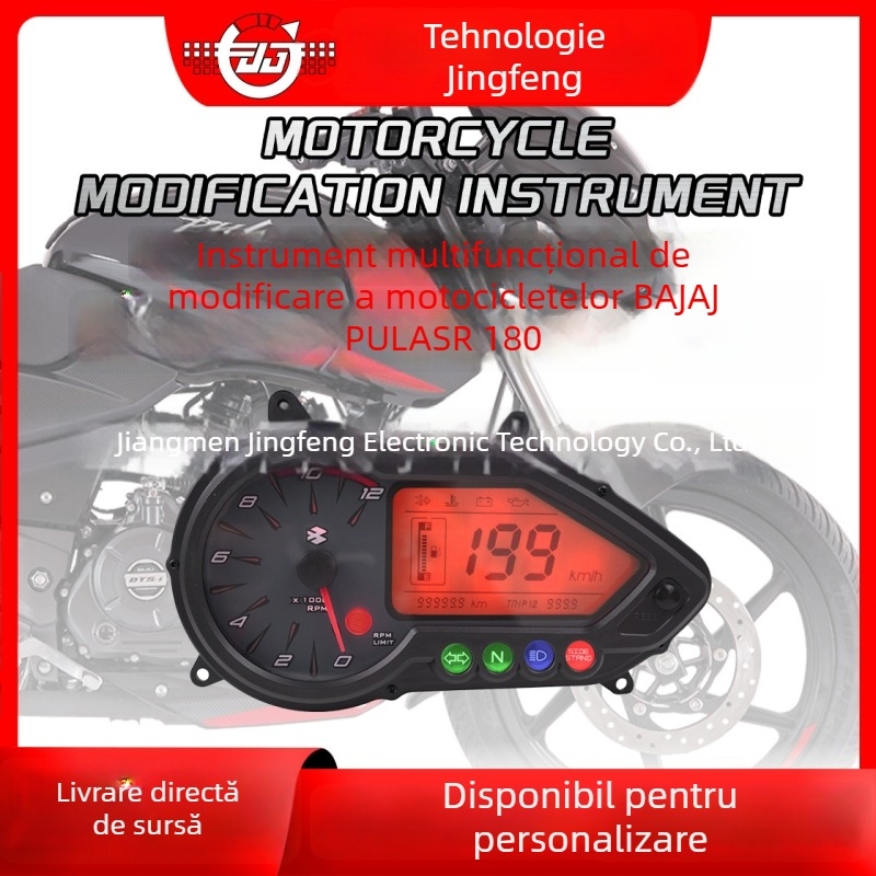 Instrument digital LCD pentru motocicletă Bajaj Pulsar 180, 12V, marcă JG, compatibil cu Bajaj180