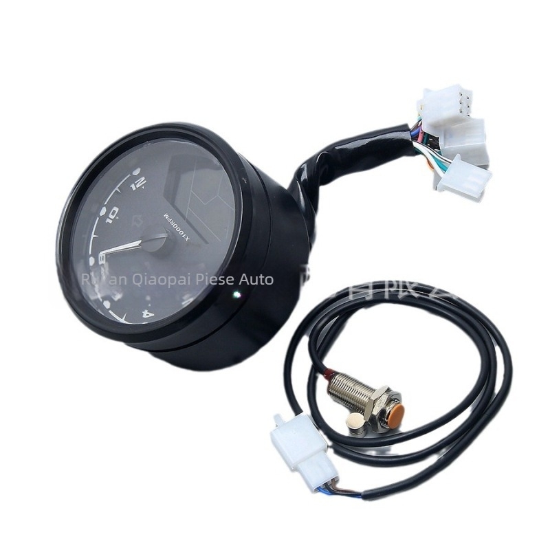 Instrument LCD universal cu tachometru, indicator de ulei și odometru — Marca Q | Model Baboon LCD Instrument | Material: ABS/oțel