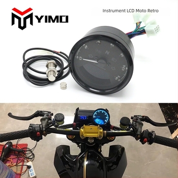 Cluster LCD pentru motocicletă cu odometru, tachometru, vitezometru și indicator de ulei (12V, 5W, YIMO, Universal)