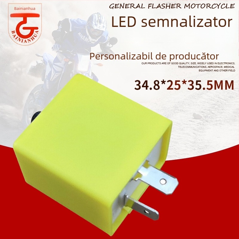 Flasher LED pentru motocicletă cu frecvență reglabilă - 12-30V, 50W, modelul 311-13, compatibil cu majoritatea motocicletelor