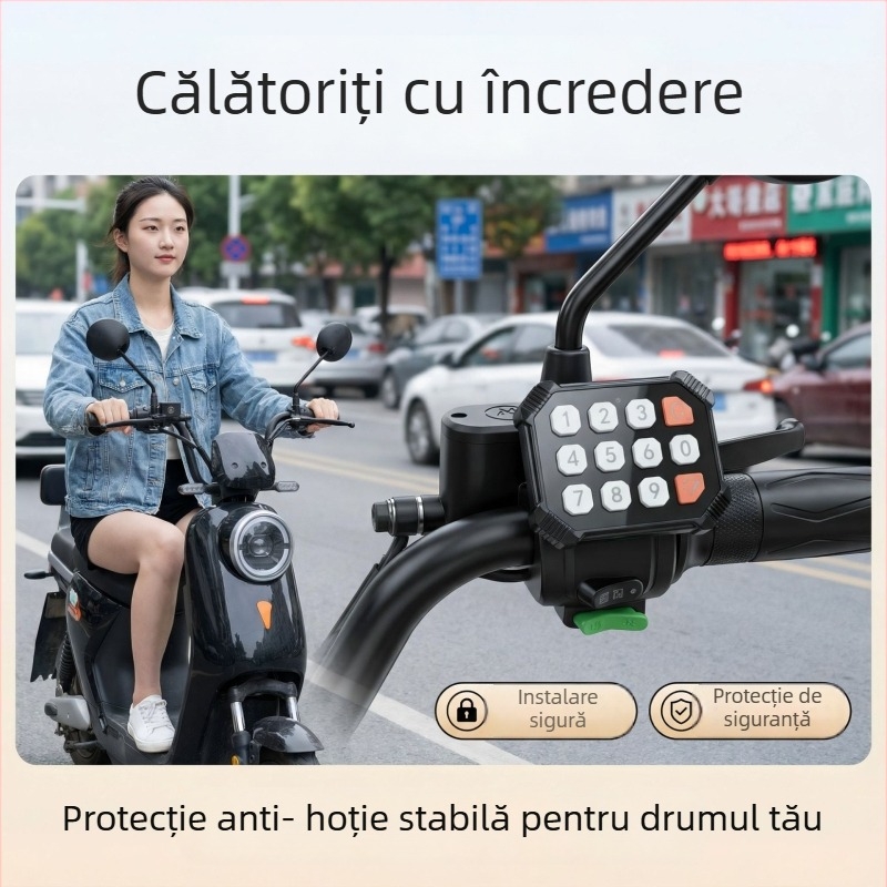 Controler pentru motocicletă electrică cu pornire fără cheie, Bluetooth, IPX6 impermeabil, rezistent la -20°C, 36-72V