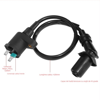 Kit de aprindere cu înaltă tensiune pentru motocicletă | model JQ-0093 | marcă Sword Ride | compatibil cu kart, Beach Buggy și motocicletă cu pedale | etichetă privată licențiată: Da