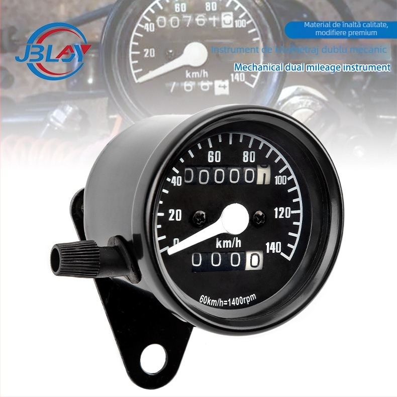 Tachometru electronic pentru motocicletă cu afișaj dual de kilometraj; JBL modelul 140; alimentare 12V