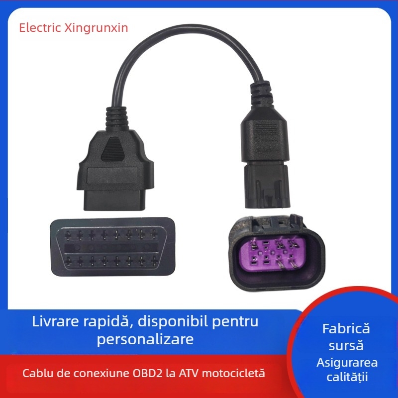 Instrument de diagnoză a defectelor motorului - adaptor cablu OBD2 16 pini pentru ATV Polaris (12V, 56°C)