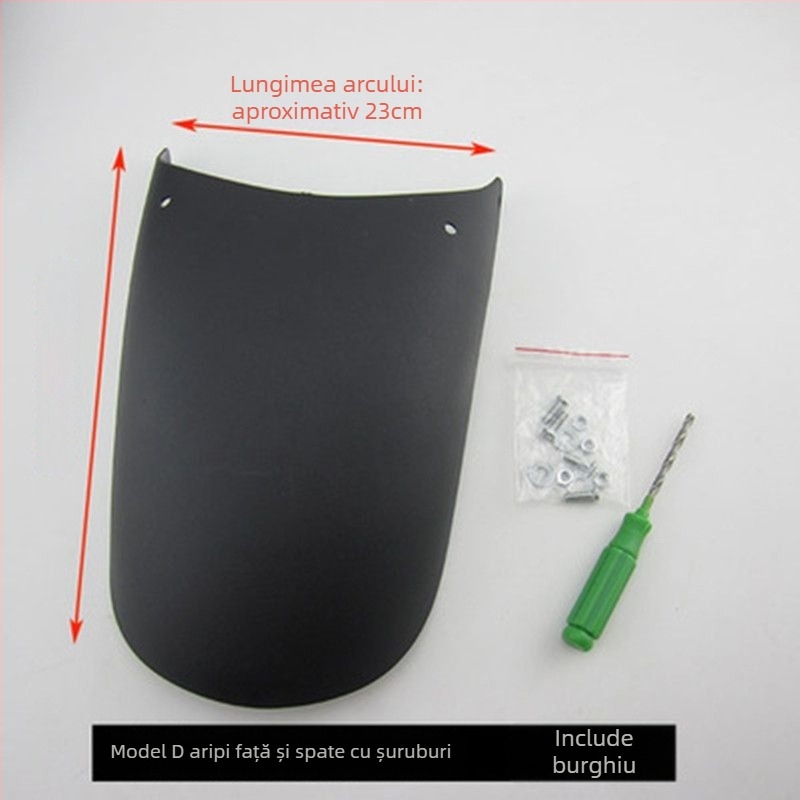 Set extins față și aripă spate pentru motociclete și tricicluri electrice – universal, polipropilenă (PP), scut impermeabil