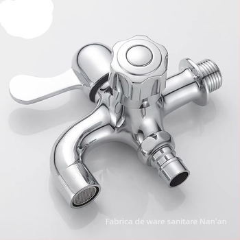 Robinet pentru mașina de spălat, cu utilizare dublă | Material: aliaj oțel inoxidabil cu cupru | Funcție: robinet amestecător | Intrare/Ieșire: DN15 | Temperatură de lucru: 0–100°C