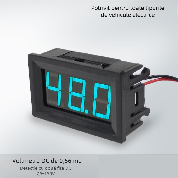 Voltmetru digital DC pentru vehicule, universal 7–150V, model SJ-DC056V-C