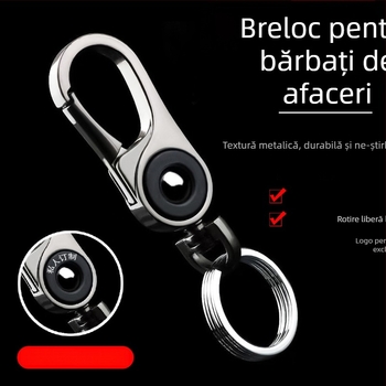 Lanț de chei pentru bărbați – stil de afaceri, pandantiv creativ, aliaj de zinc, design artistic modern (Brand: Hundred flowers)