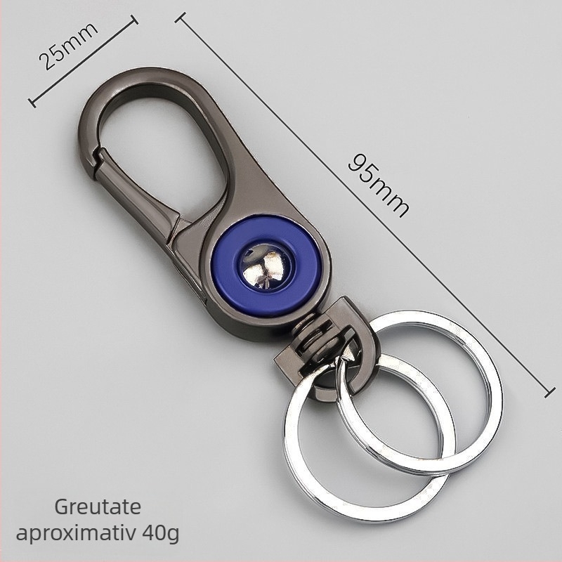 Lanț de chei pentru bărbați – stil de afaceri, pandantiv creativ, aliaj de zinc, design artistic modern (Brand: Hundred flowers)