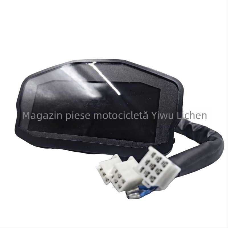 Panou de bord LED LCD pentru motocicletă cu afișaj viteză și odometru digital, Model 1010, Brand JG, Modificare universală.