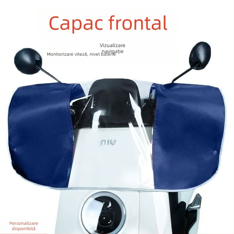 Acoperire de ploaie pentru partea frontală a vehiculului electric — Material Oxford, Protecție a panoului central de control, Protecție împotriva prafului și apei, Imprimare logo disponibil