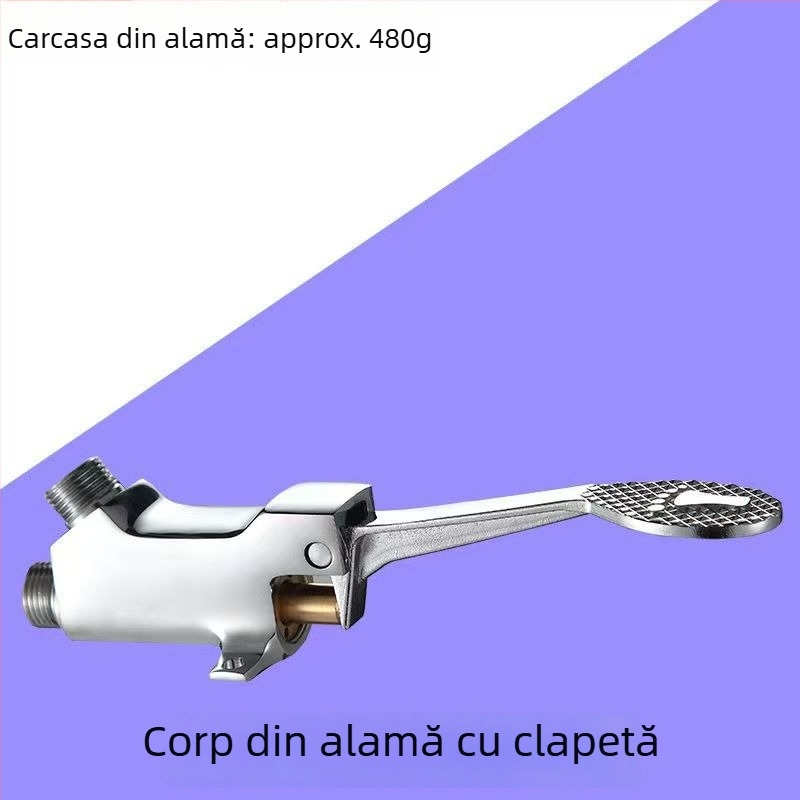 Robinet pedalat pentru spitale și laboratoare, din cupru, model A230142, ieșire DN20, spălare de 30 de secunde