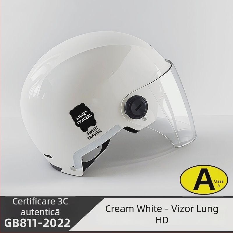 Cască half-helmet pentru bicicletă electrică – ABS, certificare Gb811-2022b, pentru bărbați și femei, vară respirabilă, ușoară, utilizare off-road