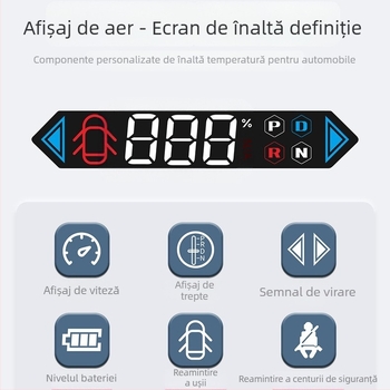 Display HUD pentru bord T5, rezoluție HD, alimentare prin OBD, compatibil Model 3 și Model Y
