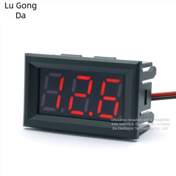 Voltmetru DC cu două fire, afișaj digital, intervalul 5-120V DC, precizie de măsurare 1%, pentru vehicule electrice 36V/48V/60V/72V/84V/96V