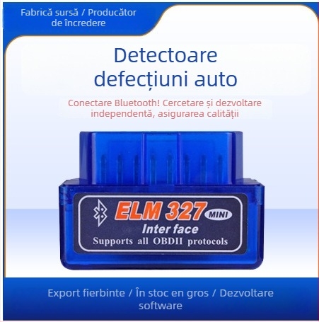 Instrument de diagnoză a defectelor auto – MINI OBDII Elm327 V1.5, 12V, -40 până la 65°C