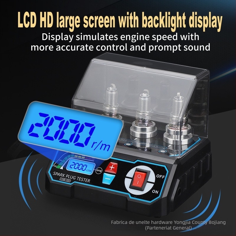 Detector auto de defecte – tester pentru bujii cu LCD reglabil, Model Type 920, 12V, -20°C până la 50°C