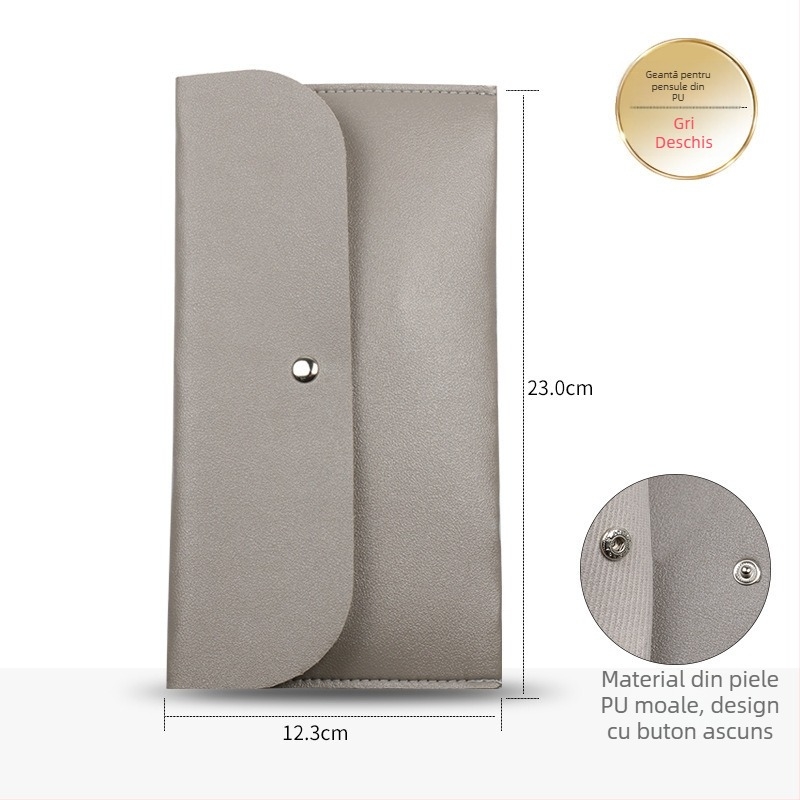 Geantă cosmetică pentru pensule, mâner din plastic, portabilă, ambalaj tip set, Shuji